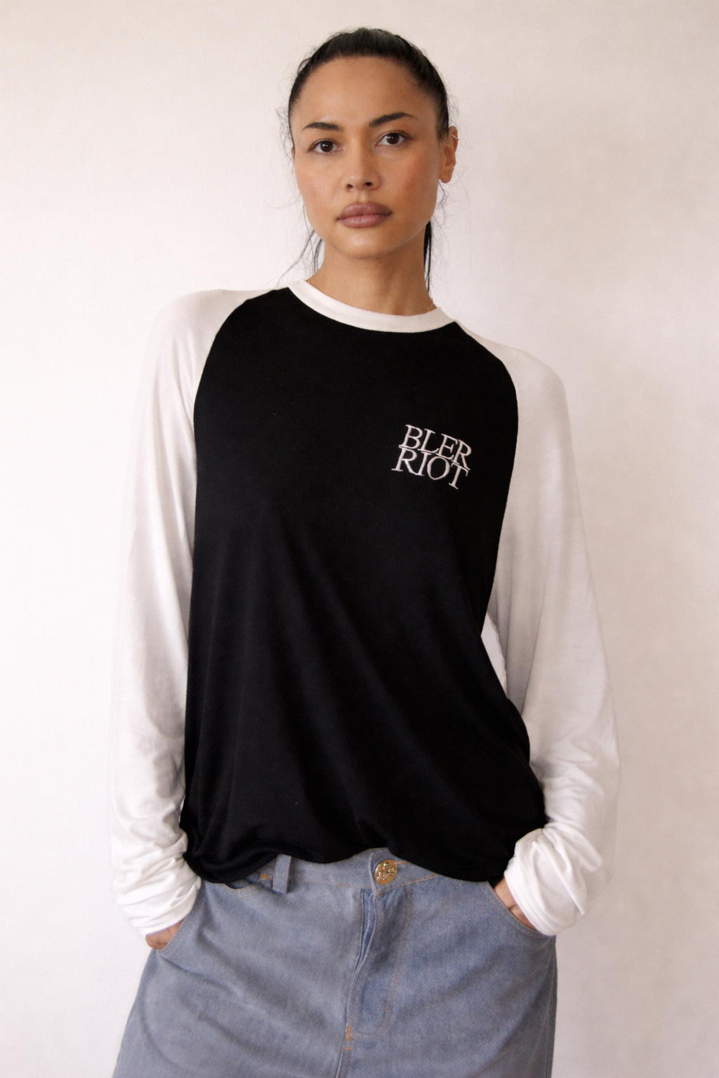 RAGLAN T-SHIRT in modal, silk blend