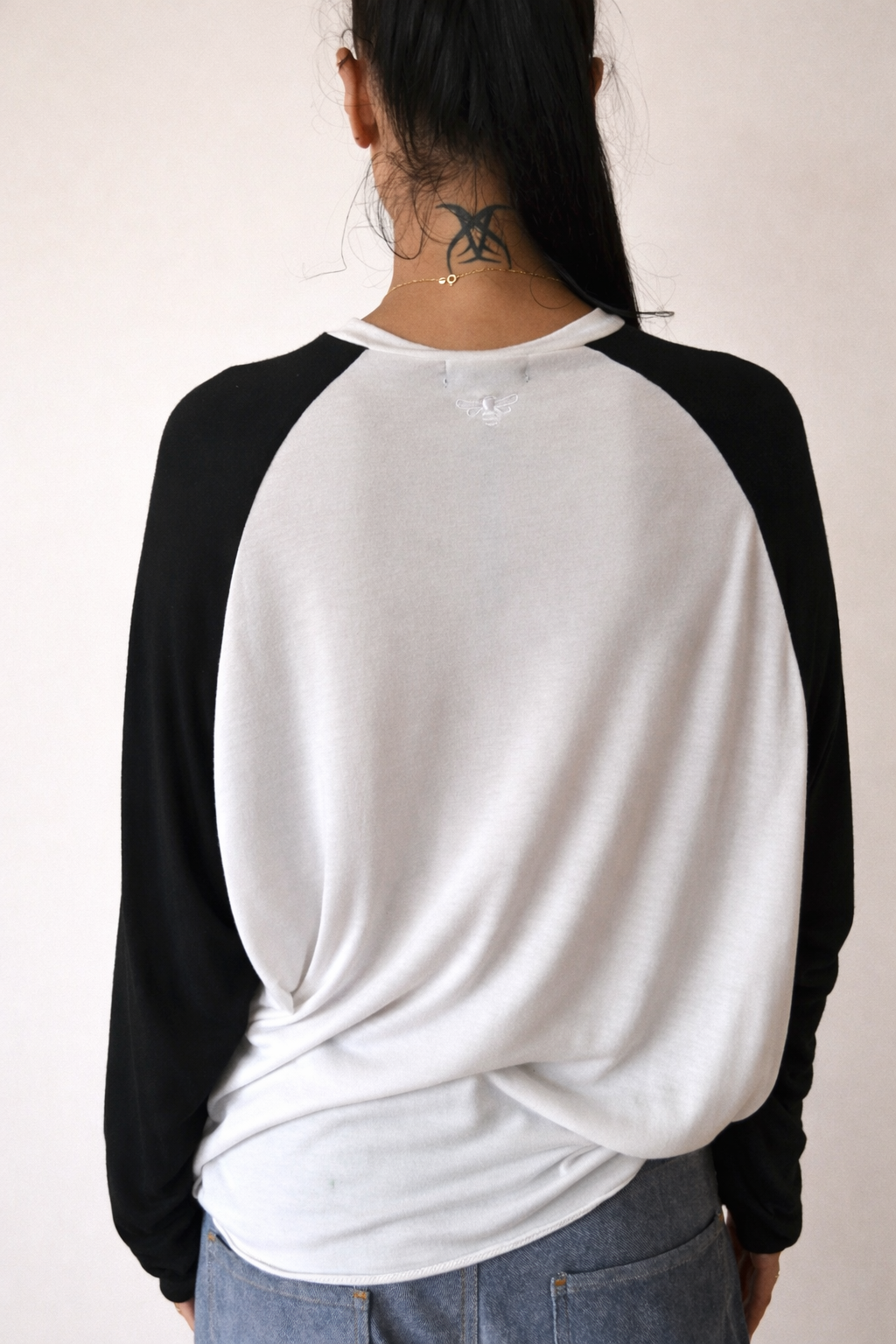 RAGLAN T-SHIRT in modal, silk blend