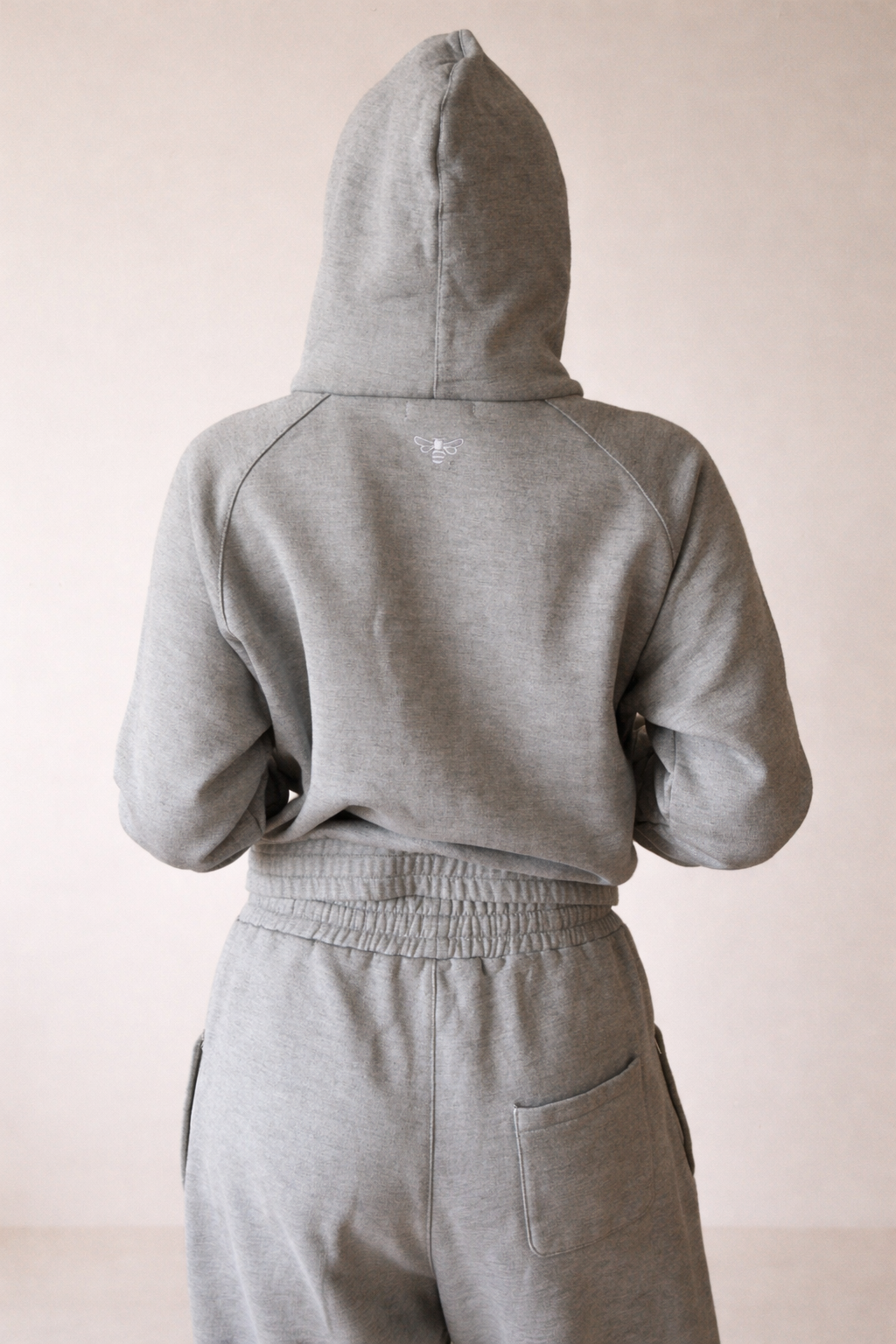 GRACE ZIP-UP HOODIE in cotton, silk blend