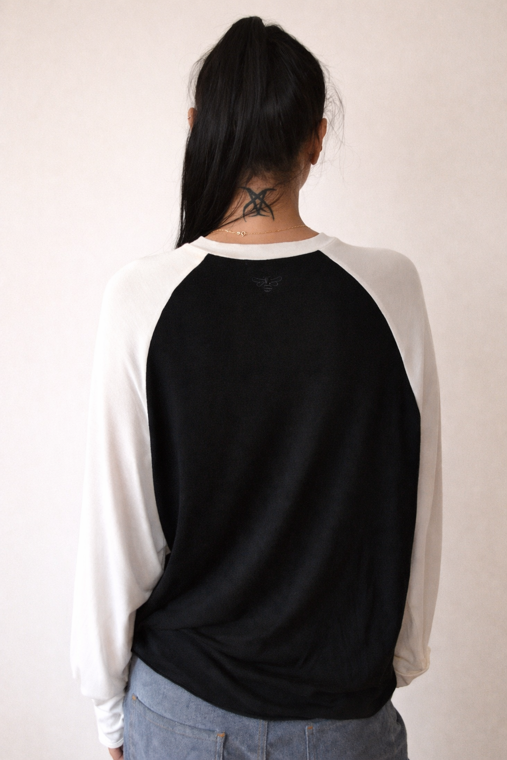 RAGLAN T-SHIRT in modal, silk blend