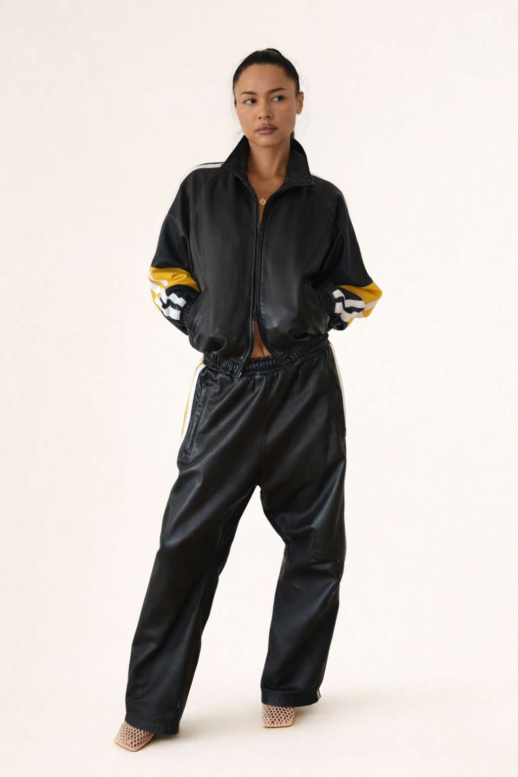 TERRACE TRACKPANT in leather