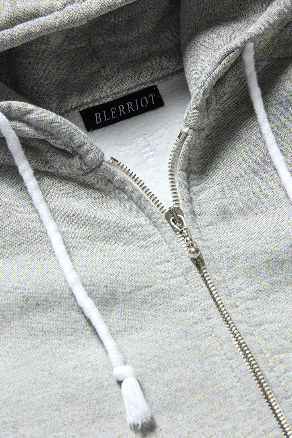 GRACE ZIP-UP HOODIE in cotton, silk blend