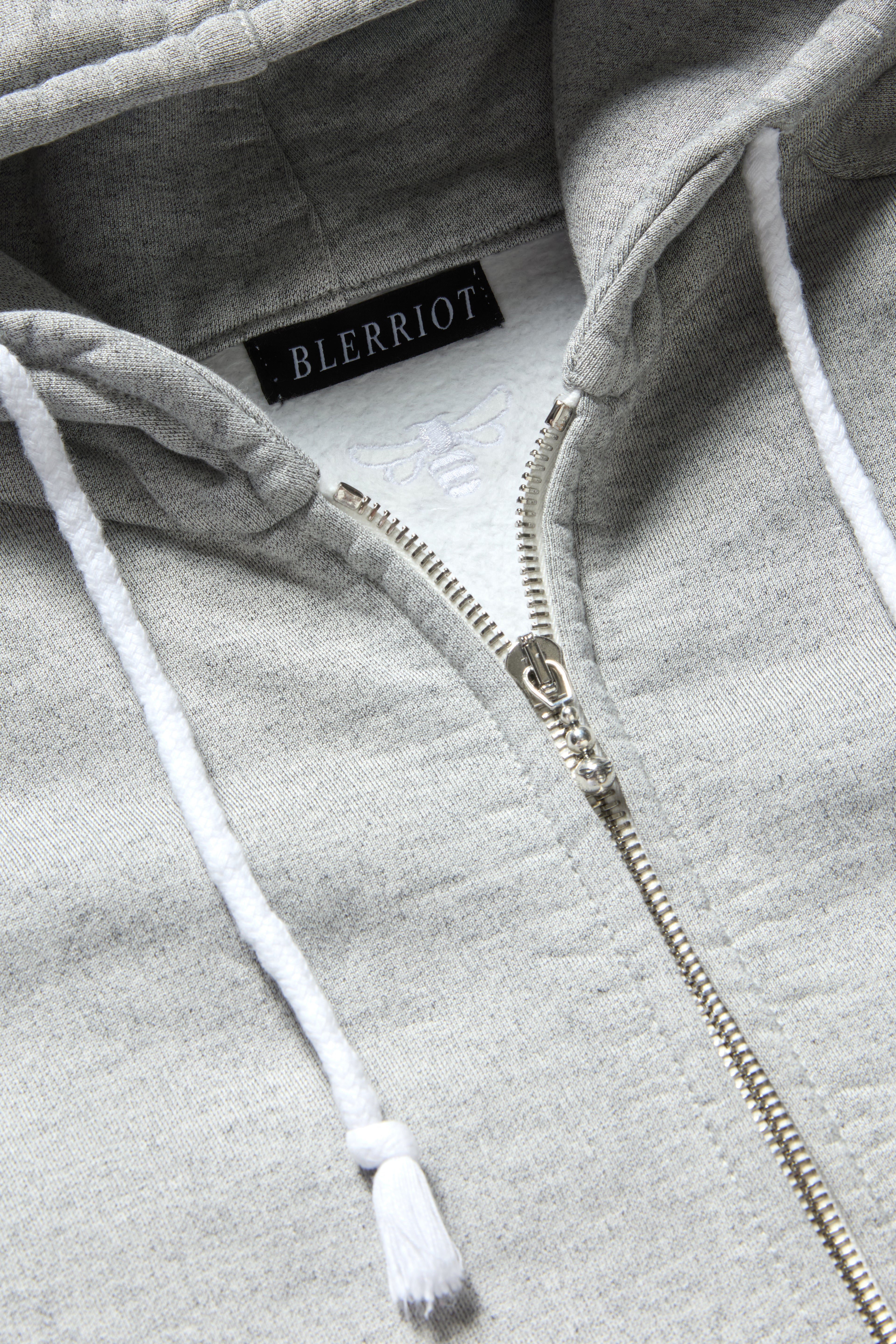 GRACE ZIP-UP HOODIE in cotton, silk blend