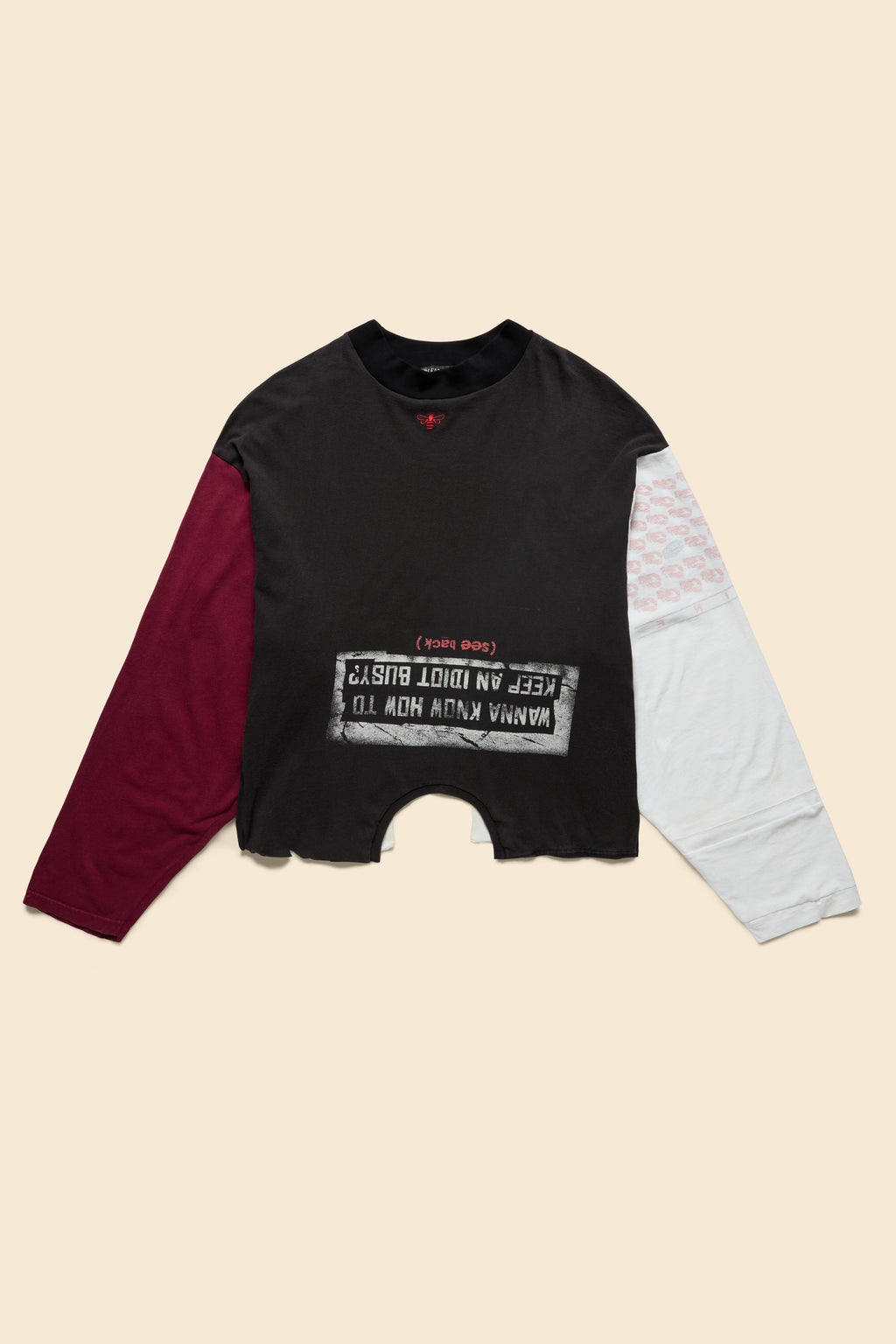 "SEE BACK" UPCYCLED T-SHIRT in cotton