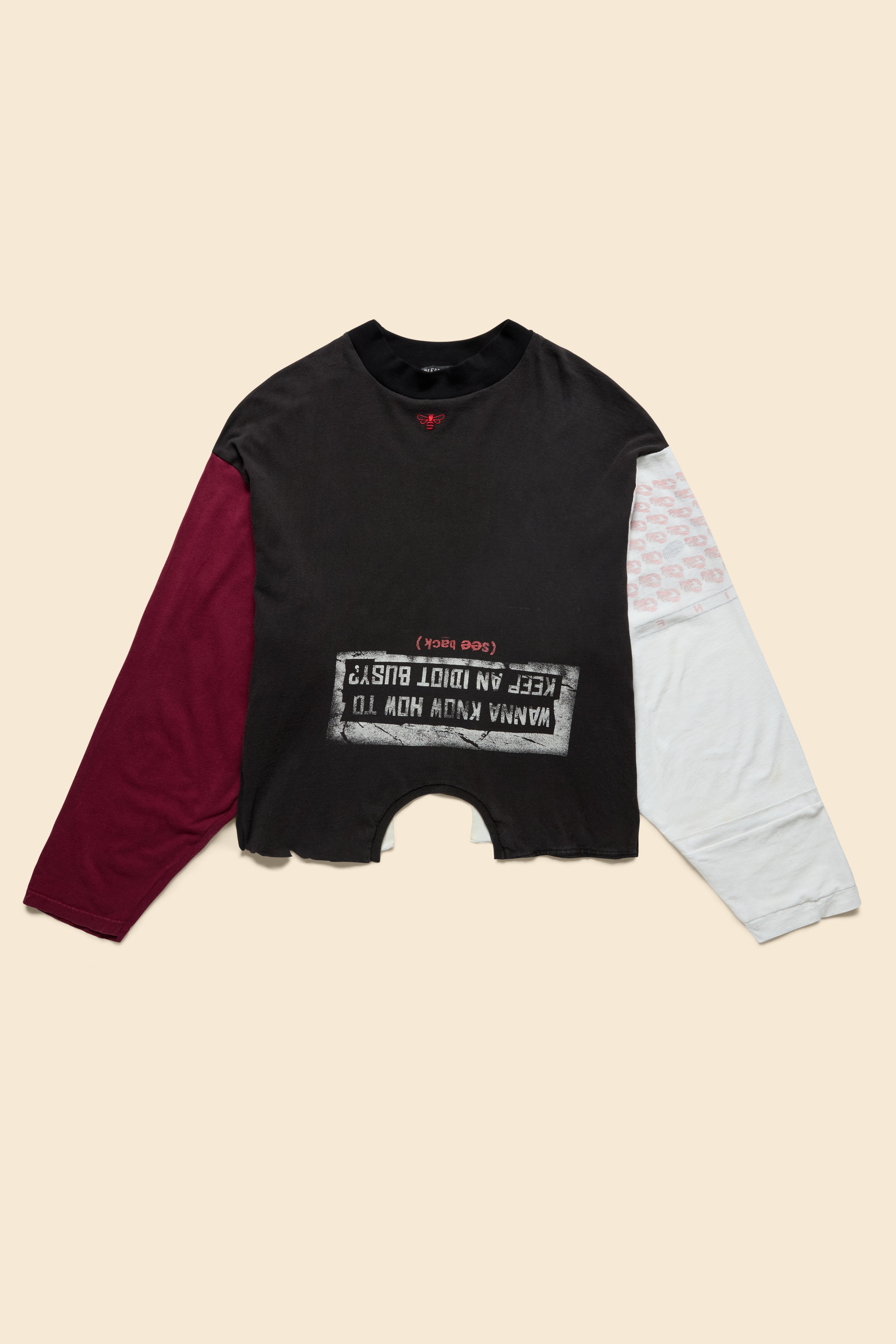 "SEE BACK" UPCYCLED T-SHIRT in cotton