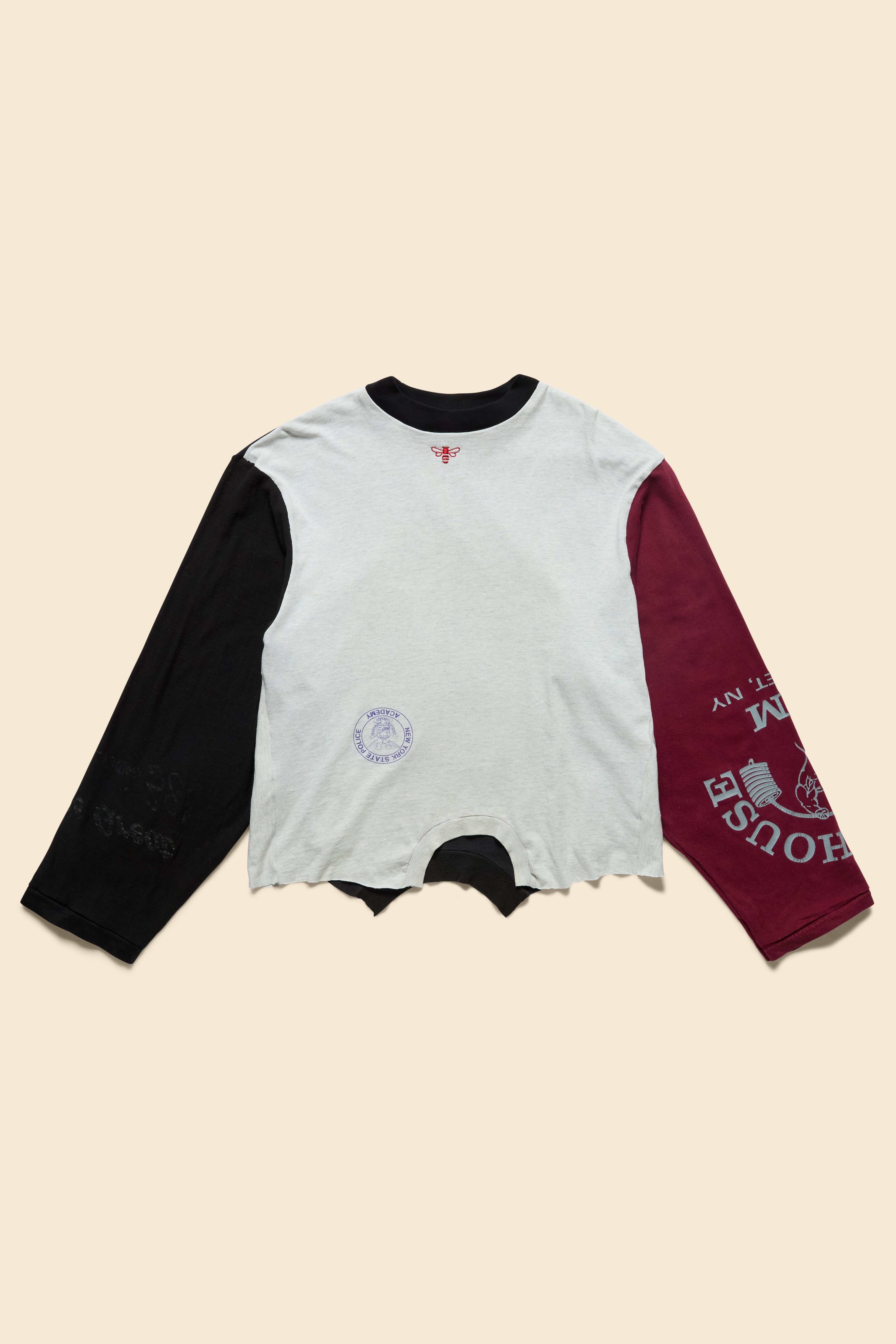 "NYPD ACADEMY" UPCYCLED T-SHIRT in cotton