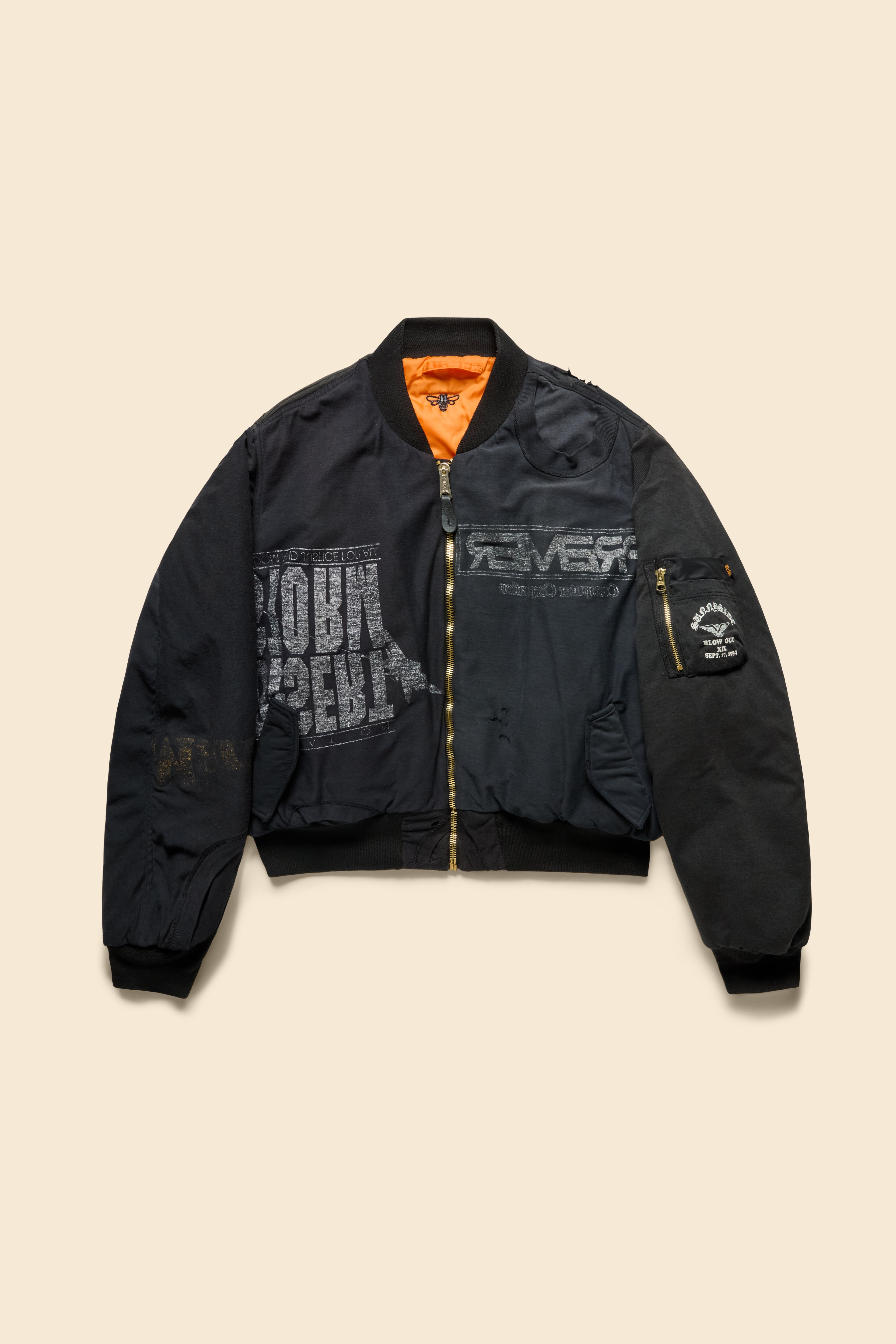 MA-1 UPCYCLED JACKET in cotton and nylon