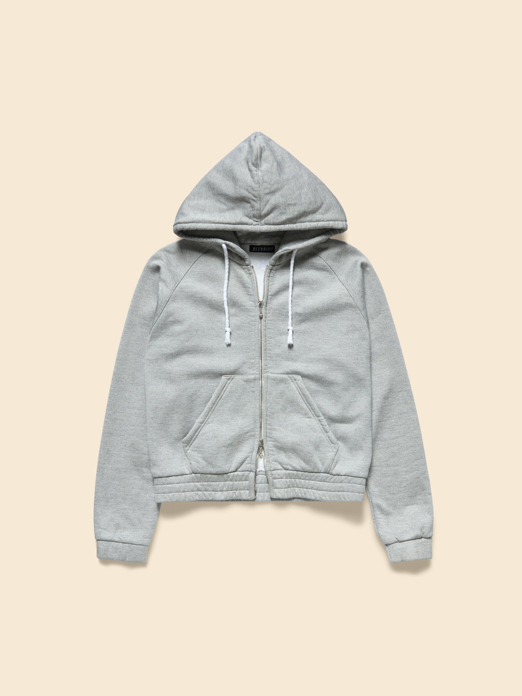 GRACE ZIP-UP HOODIE in cotton, silk blend