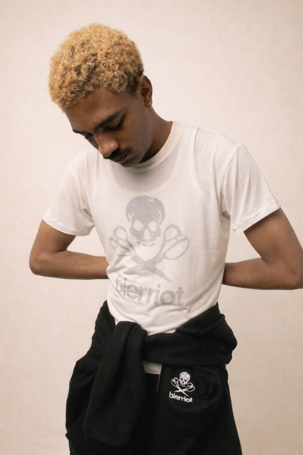 PRINTED T-SHIRT in modal, silk blend